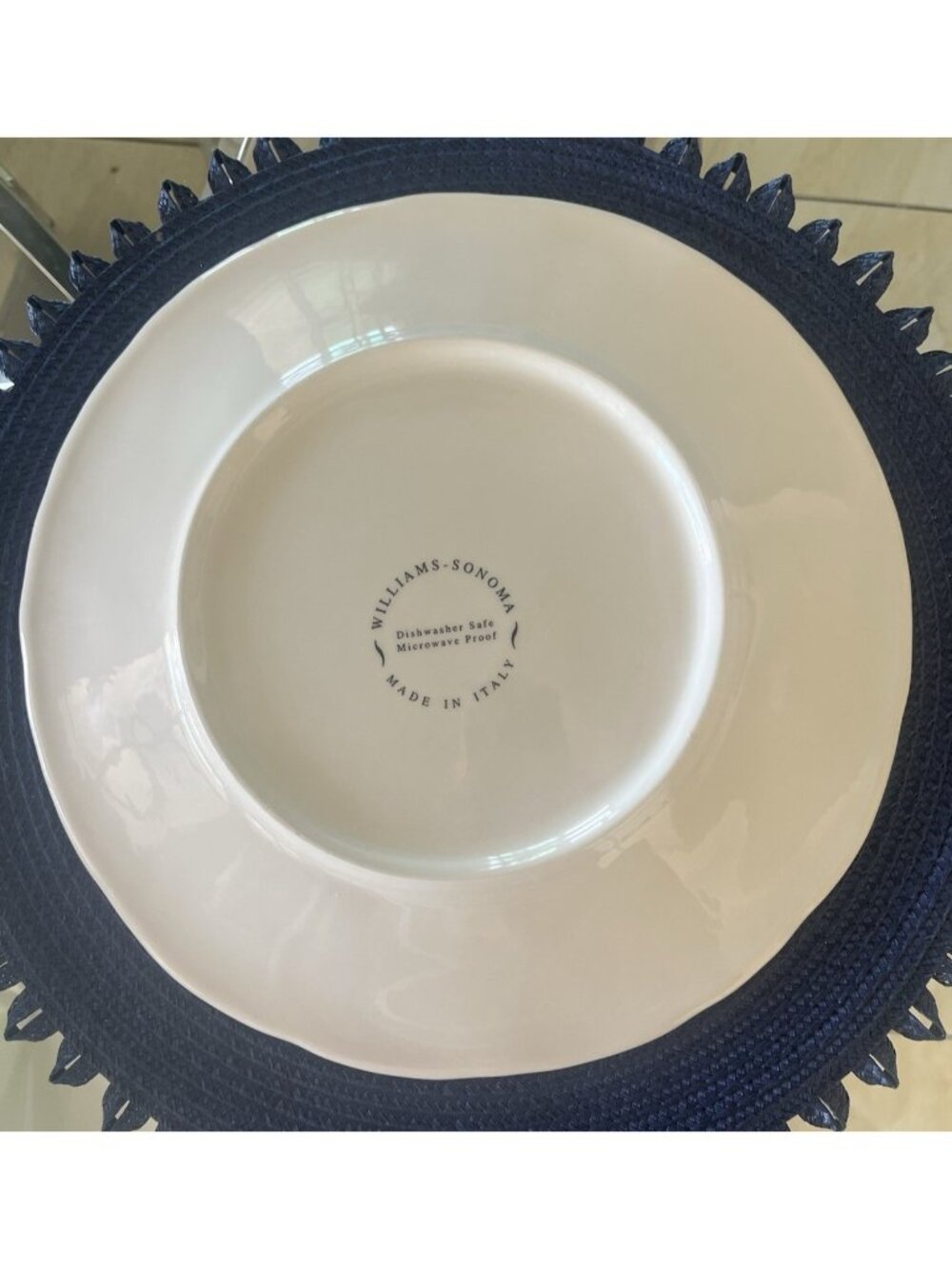 Williams Sonoma NAPA Terracotta Dinner Plate 11 1/2" Raised Grapes Grape Leaves - Picture 6 of 8